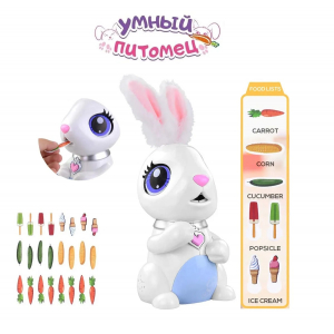 Интерактивный Голодный Кролик (забавные звуки, веселая мелодия, ест вкусняшки) - ZYB-B3310